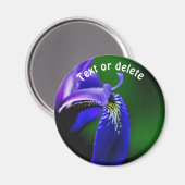 Blaue Schwertlilie personalisiert Magnet (Vorderseite/Rückseite)