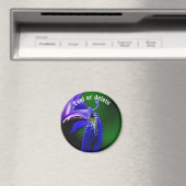 Blaue Schwertlilie personalisiert Magnet (In Situ (Geschirrspüler))