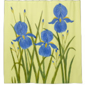Blaue Schwertlilien Duschvorhang (Vorderseite)