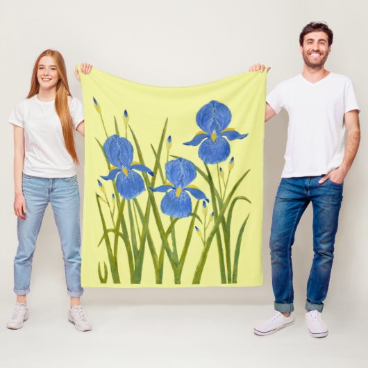 Blaue Schwertlilien Fleecedecke (Beispiel)