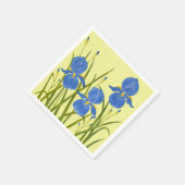 Blaue Schwertlilien Getränkuntersetzer Serviette (Ecke)