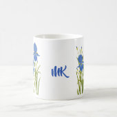 Blaue Schwertlilien Klassischer Becher Kaffeetasse (Mittel)