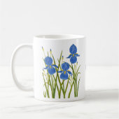 Blaue Schwertlilien Klassischer Becher Kaffeetasse (Links)