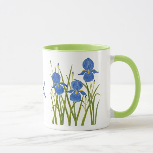 Blaue Schwertlilien-Kombitasse Tasse (Rechts)