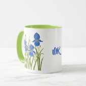 Blaue Schwertlilien-Kombitasse Tasse (Vorderseite Links)