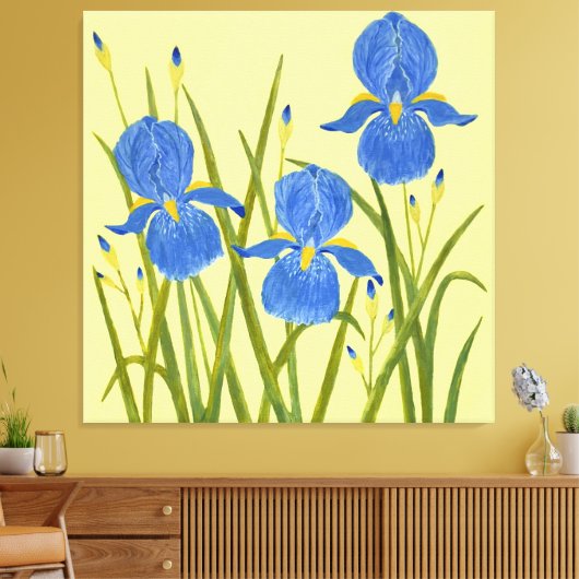 Blaue Schwertlilien Leinwanddruck (Insitu (Wohnzimmer))