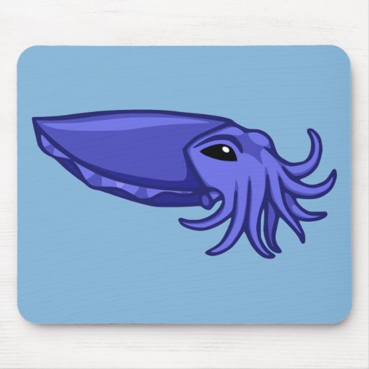 Blaue Schwimmen-Kopffüßer Mousepad (Vorne)