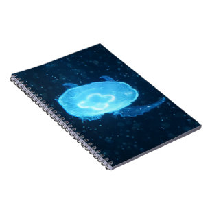 Blaue Schwimmende Qualle Notizblock