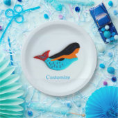Blaue SchwimmMeerjungfrau Thunder_Cove Pappteller (Party)