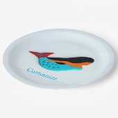 Blaue SchwimmMeerjungfrau Thunder_Cove Pappteller (Schrägansicht)