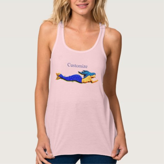 Blaue SchwimmMeerjungfrau Thunder_Cove Tank Top (Vorderseite)