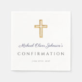 Blaue Script-Bestätigung für die Glaubensgemeinsch Serviette (Vorderseite)