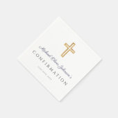 Blaue Script-Bestätigung für die Glaubensgemeinsch Serviette (Ecke)