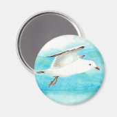 Blaue Seagull im Regenwald Magnet (Vorderseite/Rückseite)