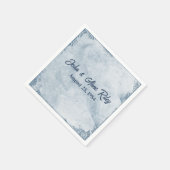 blaue Seashellgrenze Serviette (Ecke)