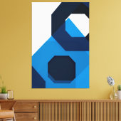 Blaue Sechseck-Kunst Leinwanddruck (Insitu (Wohnzimmer))
