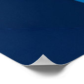 Blaue Sechseck-Kunst Poster (Ecke)