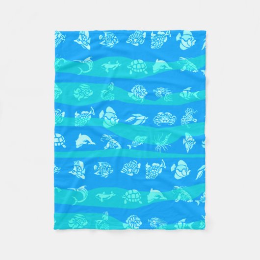 Blaue See Fleecedecke (Vorderseite)