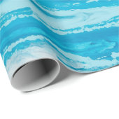 Blaue See Geschenkpapier (Rolleneckpunkt)