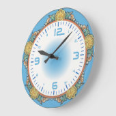 Blaue See Große Wanduhr (Winkel)