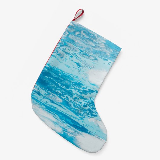 Blaue See Kleiner Weihnachtsstrumpf (Vorderansicht (hängend))