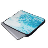 Blaue See Laptopschutzhülle (Vorne Knopf)