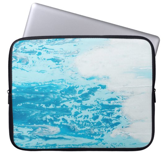 Blaue See Laptopschutzhülle (Vorderseite)