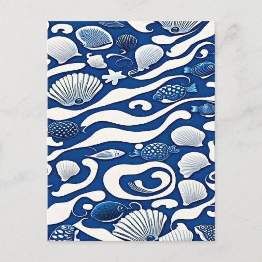 Blaue See Postkarte (Vorderseite)