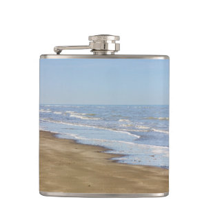 Blaue See-und Ufer-Fotografie Flachmann