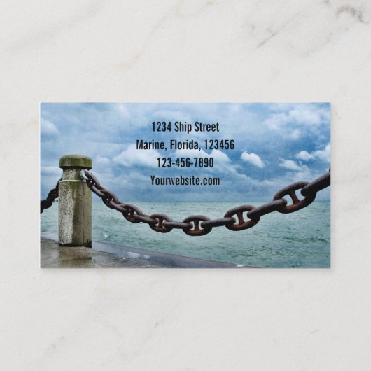 Blaue See Visitenkarte (Rückseite)