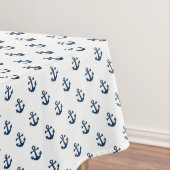 Blaue Seeanker Tischdecke (Beispiel)