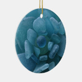 Blaue Seeglas-Blume Keramik Ornament (Rechts)