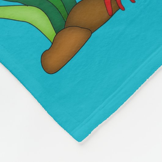 Blaue Seemeerjungfrau und -delphin Fleecedecke (Ecke)