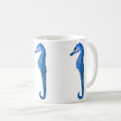 Blaue Seepferd Kaffeetasse (VorderseiteRechts)