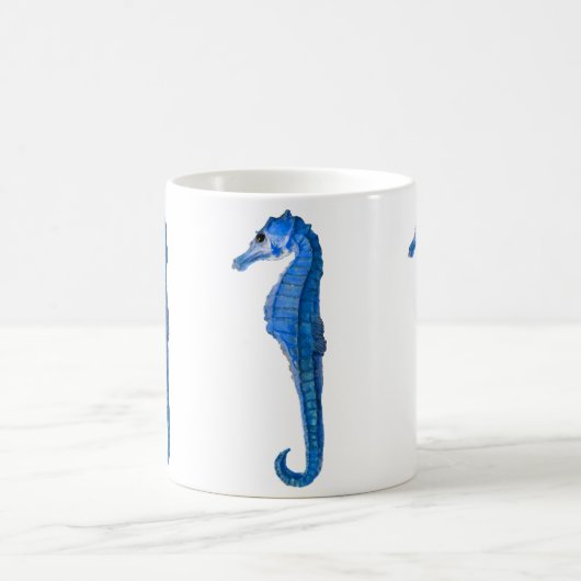 Blaue Seepferd Kaffeetasse (Mittel)
