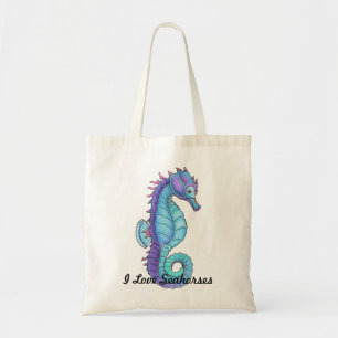 Blaue Seepferd-Taschen-Tasche Tragetasche
