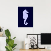 Blaue Seepferdchen Poster (Heimbüro)