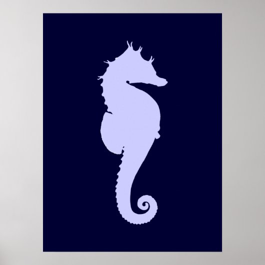 Blaue Seepferdchen Poster (Vorne)