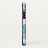 Blaue Seepferde Muster Gold Glitzern Case-Mate iPhone Hülle (Hinten/Rechts)