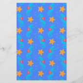 Blaue Seepferde und Starfish Muster Briefpapier (Vorderseite)