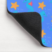 Blaue Seepferde und Starfish Muster Mousepad (Ecke)