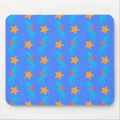 Blaue Seepferde und Starfish Muster Mousepad (Vorne)