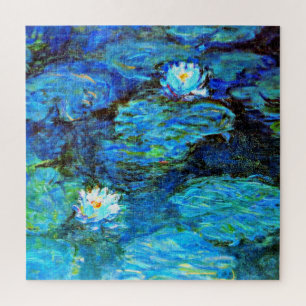 Blaue Seerosen, Kunstmalerei Puzzle
