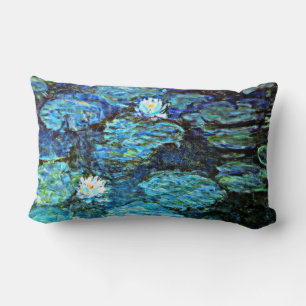 Blaue Seerosen von Monet Lendenkissen