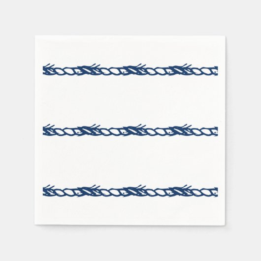 Blaue Seeseil-Muster Party Napki Serviette (Vorderseite)