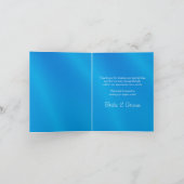 Blaue Seesterne dank Dankeskarte (Innenseite)