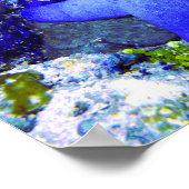 Blaue Seesterne, die sich auf dem Korallenriff bef Poster (Ecke)