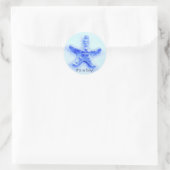 Blaue Seesterne, ein Kinderaufkleber Runder Aufkleber (Tasche)