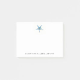 Blaue Seesterne Post-it Klebezettel