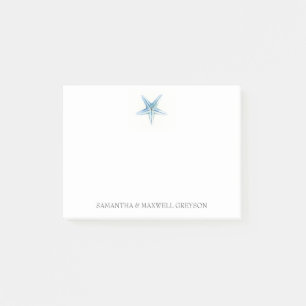 Blaue Seesterne Post-it Klebezettel